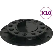 vidaXL 11-delige Loungeset met kussens poly rattan zwart