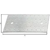 Alberts 847272 koppelplaat | sendzimir verzinkt | 200 x 100 mm | set van 25