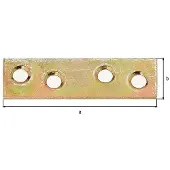 Alberts 849368 verbindingsplaat | sendzimir verzinkt | 50 x 14 mm | set van 100