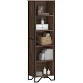 vidaXL Boekenkast 50x31x169 cm bewerkt hout bruin eikenkleur