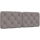 vidaXL Hoofdbordkussen 140 cm stof taupe