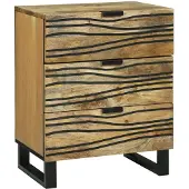 vidaXL Nachtkastje Naturel 50 x 33 x 62 cm Bewerkt hout