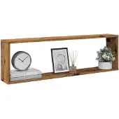 vidaXL Wandschappen kubus 2 st 100x15x30 cm bewerkt hout oud hout