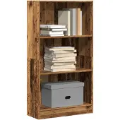 vidaXL Boekenkast 60x24x109 cm bewerkt hout oud houtkleurig