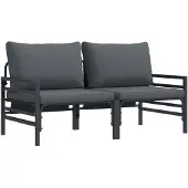 vidaXL Buiten Meubilair 2 Stuk Antraciet 80 x 80 x 71 cm Staal