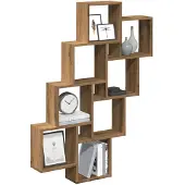 vidaXL Wandschap kubus 90x15x119,5 cm bewerkt hout artisanaal eiken