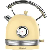 Cecotec ThermoSense 420, 1,8 liter, 2200 watt, geel, roestvrij staal, instelbare temperatuur, oververwarmingsbeveiliging