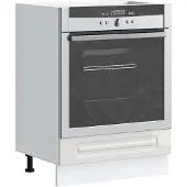 vidaXL Ovenkast Kalmar bewerkt hout hoogglans wit