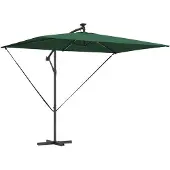 vidaXL Parasol Groen 294 x 200 x 270 cm Polyester en Aluminium