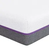 vidaXL Traagschuimmatras Medium 160 x 200 cm Wit en Grijs