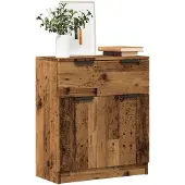 vidaXL Dressoir 60x30x70 cm bewerkt hout oud houtkleurig