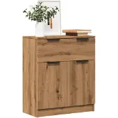 vidaXL Dressoir 60x30x70 cm bewerkt hout artisan eikenkleurig