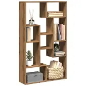 vidaXL Boekenkast 72x20x120,5 cm bewerkt hout artisanaal eikenkleurig