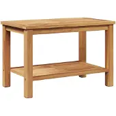 vidaXL Salontafel met opbergruimte, bruin, 70 x 40 x 45 cm, massief teakhout