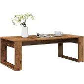 vidaXL Salontafel 102x50x35 cm bewerkt hout oude houtkleurig