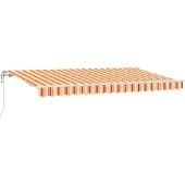 vidaXL Uitschuifbare luifel Geel 400 x 200 cm Stof