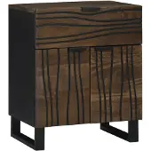 vidaXL Nachtkastje Walnotenhout 50 x 33 x 60 cm Bewerkt hout