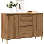 vidaXL Dressoir 102x35x70 cm bewerkt hout artisanaal eikenkleurig
