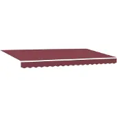vidaXL Uitschuifbare luifel Bordeauxrood 350 x 200 cm Stof