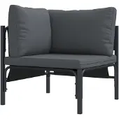 vidaXL Buiten Meubilair met kussen Antraciet 80 x 80 x 71 cm Staal