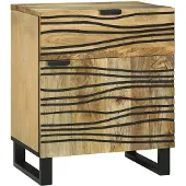vidaXL Nachtkastje Naturel 50 x 33 x 60 cm Bewerkt hout