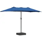 vidaXL Tuinparasol 385 x 209 x 244 cm Polyester en Staal Azuurblauw