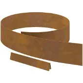 vidaXL Grasafscherming 450 x 15 cm weervast staal Roestig