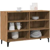 vidaXL Dressoir 103,5x35x70 cm bewerkt hout artisanaal eikenkleurig