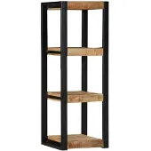 vidaXL Wandschap 35x35x100 cm massief ruw mangohout