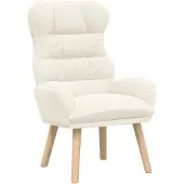 vidaXL Fauteuil Crème 69 x 74 x 93 cm Sherpa Stof