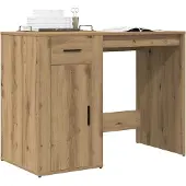 vidaXL Bureau 100x49x75 cm bewerkt hout artisanaal eikenkleur