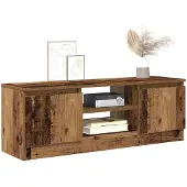vidaXL Tv-meubel 102x30x36 cm bewerkt hout oud houtkleurig