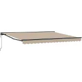 vidaXL Zonnescherm Frame Beige 400 × 300 cm Polyester met PU-coating