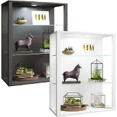 VCM GlasolLW vitrinekast wandmontage wit.