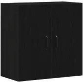 vidaXL Wandkast 60x31x60 cm bewerkt hout zwart eikenkleurig