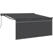 vidaXL Inklapbare Luifel Antraciet 350 x 250 cm Polyester en Aluminium