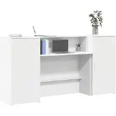 vidaXL Receptiebalie 200x50x103,5 cm bewerkt hout wit