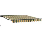vidaXL Zonnescherm Frame Groen en Geel 300 x 250 cm