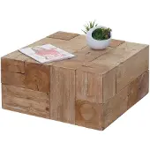 Mendler Salontafel HWC-A15c, woonkamertafel, massief grenenhout, rustieke stijl, MVG-gecertificeerd, afmetingen 30x60x60 cm