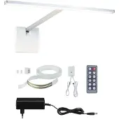 Paulmann Assistance Xana LED schilderij verlichting set Xana, dimbaar, alu / grijs / zink, Woon-/ Eetkamer, Aluminium, Wandlamp