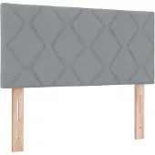 vidaXL LED Hoofdbord Lichtgrijs Stof