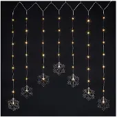 Huismerk Premium LED Lichtgordijn Sneeuwvlokken - 47 Lampjes