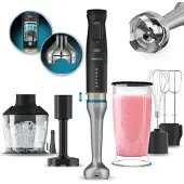 Cecotec 03978, staafmixer, 1500 W, zwart, roestvrij staal