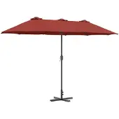 vidaXL Tuinparasol 370 x 197 x 239 cm Polyester en Aluminium