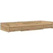 vidaXL Bedframe met lade Artisan Eiken 80 x 200 cm Bewerkt hout