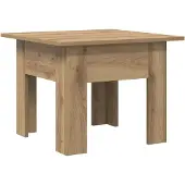 vidaXL Salontafel Artisan Eiken 55 x 55 x 42 cm Bewerkt hout