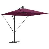 vidaXL Parasol Bordeaux Rood 249 x 249 x 250 cm Polyester en Aluminium