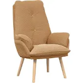 vidaXL Fauteuil Beige 69 x 74 x 93 cm Sherpa Stof