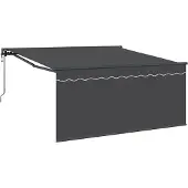 vidaXL Uitschuifbare luifel Antraciet 300 x 250 cm
