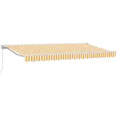vidaXL Markiezkader, geel en wit, 400 x 200 cm